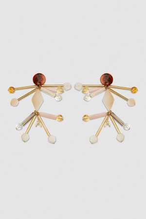 Patrizia Pepe Earrings With Techno Pop Fly Appliqué Kolorowe | 1748ZRYLP