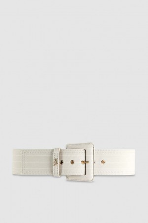 Patrizia Pepe High Waist Fabric Belt Szare | 1257GNMSF