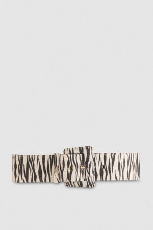 Patrizia Pepe High-waisted Belt With Lined Buckle Animalier | 8749OXFLT