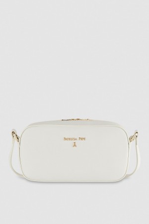 Patrizia Pepe Small Graphic Case Shoulder Bag Białe | 6081MWUXP