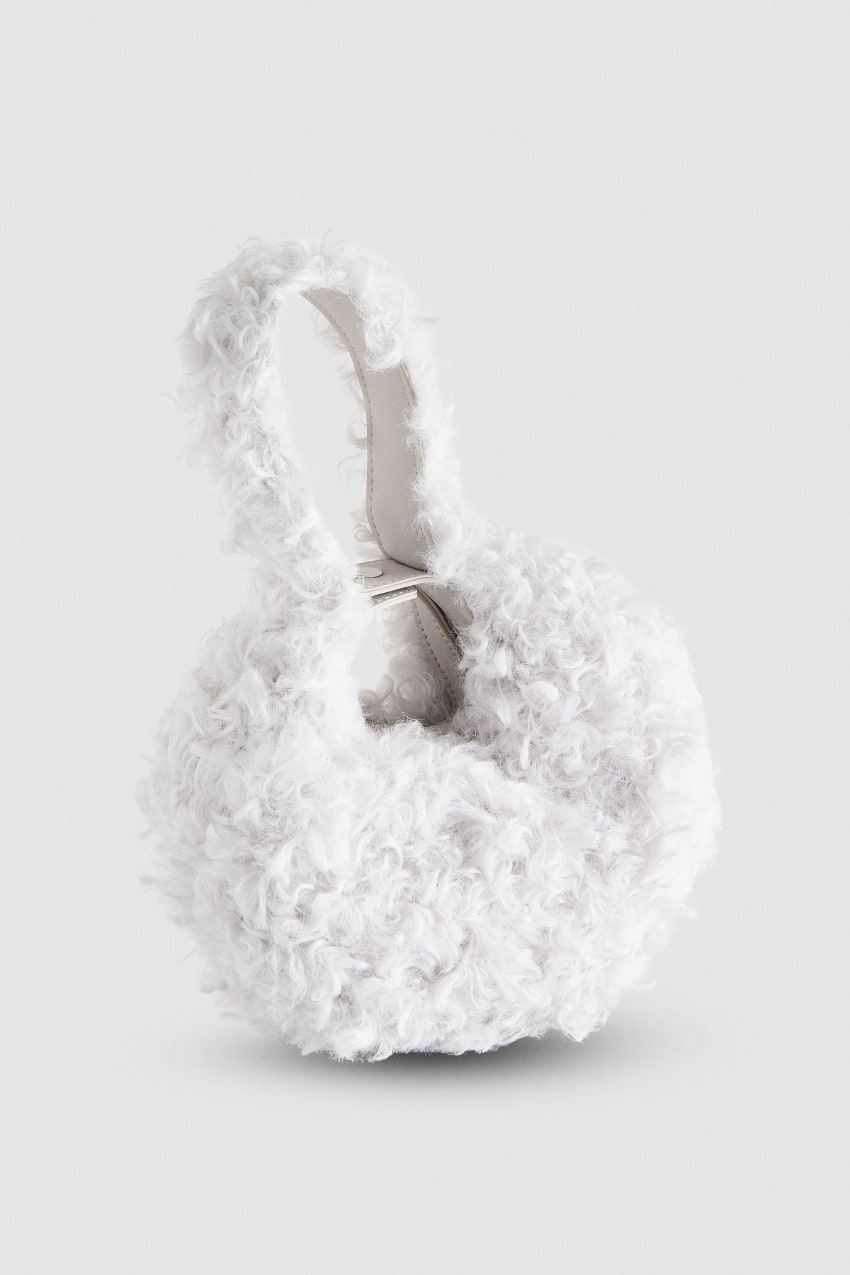 Patrizia Pepe Bangle Bag Fluffy Białe | 6231LPNHE