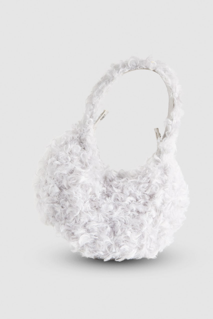 Patrizia Pepe Bangle Bag Fluffy Białe | 6231LPNHE