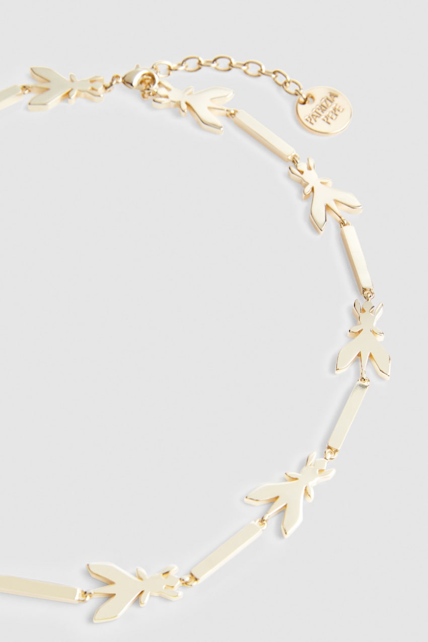 Patrizia Pepe Brass Chocker Necklace Złote | 3258IGQSR