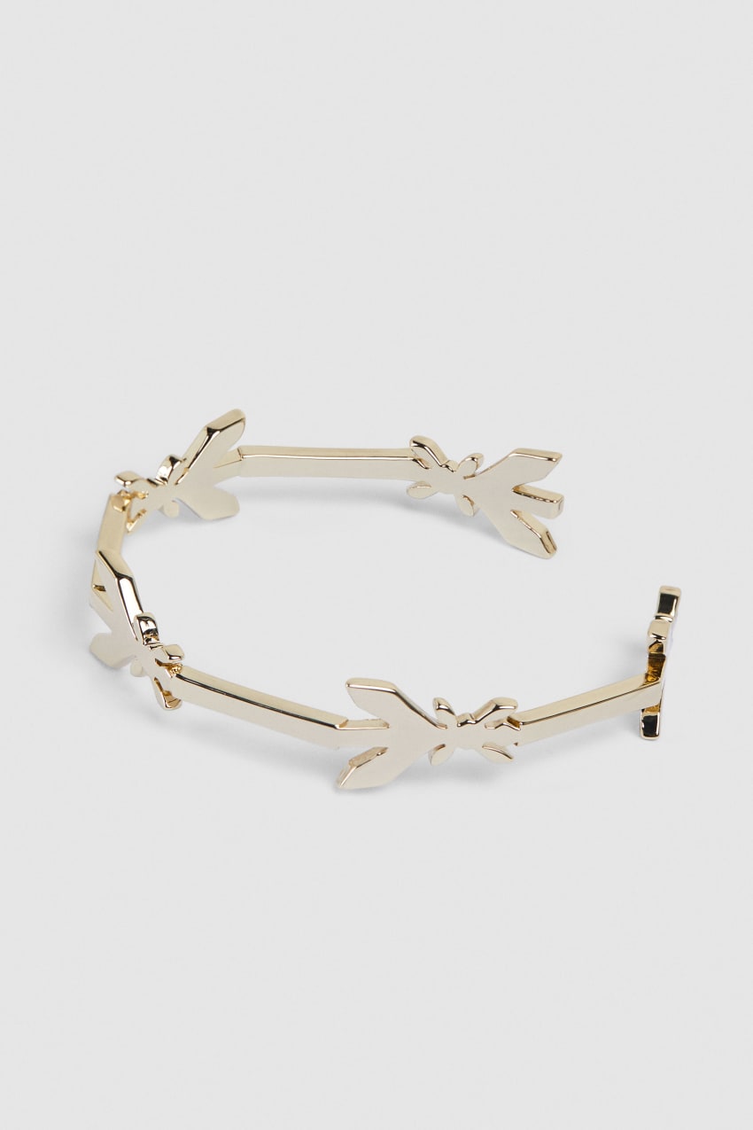 Patrizia Pepe Brass Fly Chain Bracelet Złote | 5012JRACW