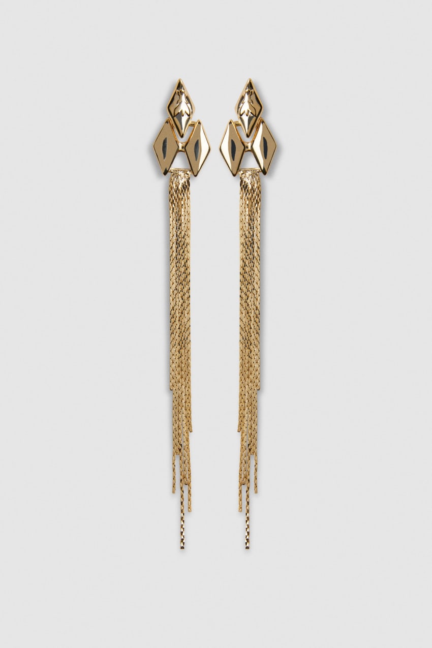 Patrizia Pepe Brass Pendant Earrings Złote | 0319ZUJKG