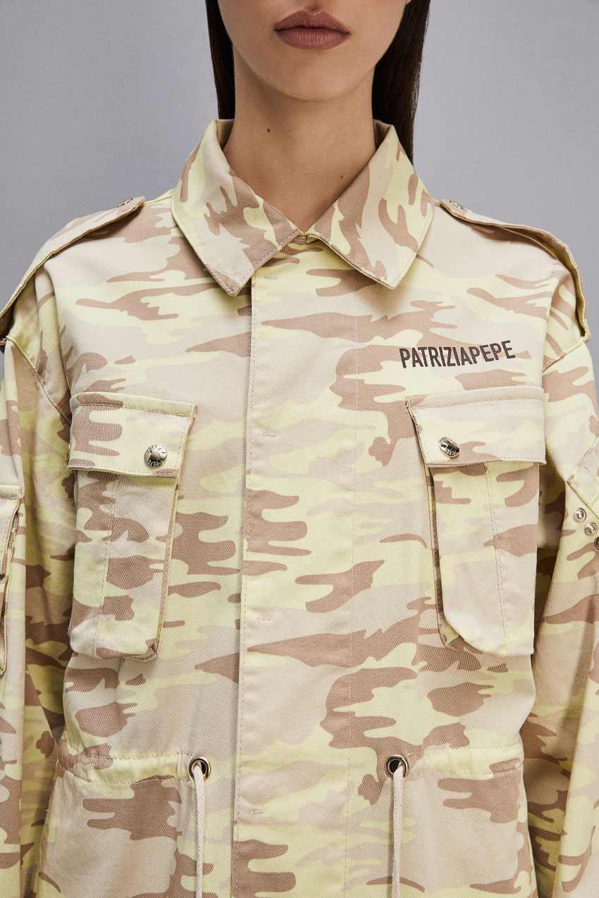 Patrizia Pepe Camouflage Over Jacket Militare | 3867MHQGA