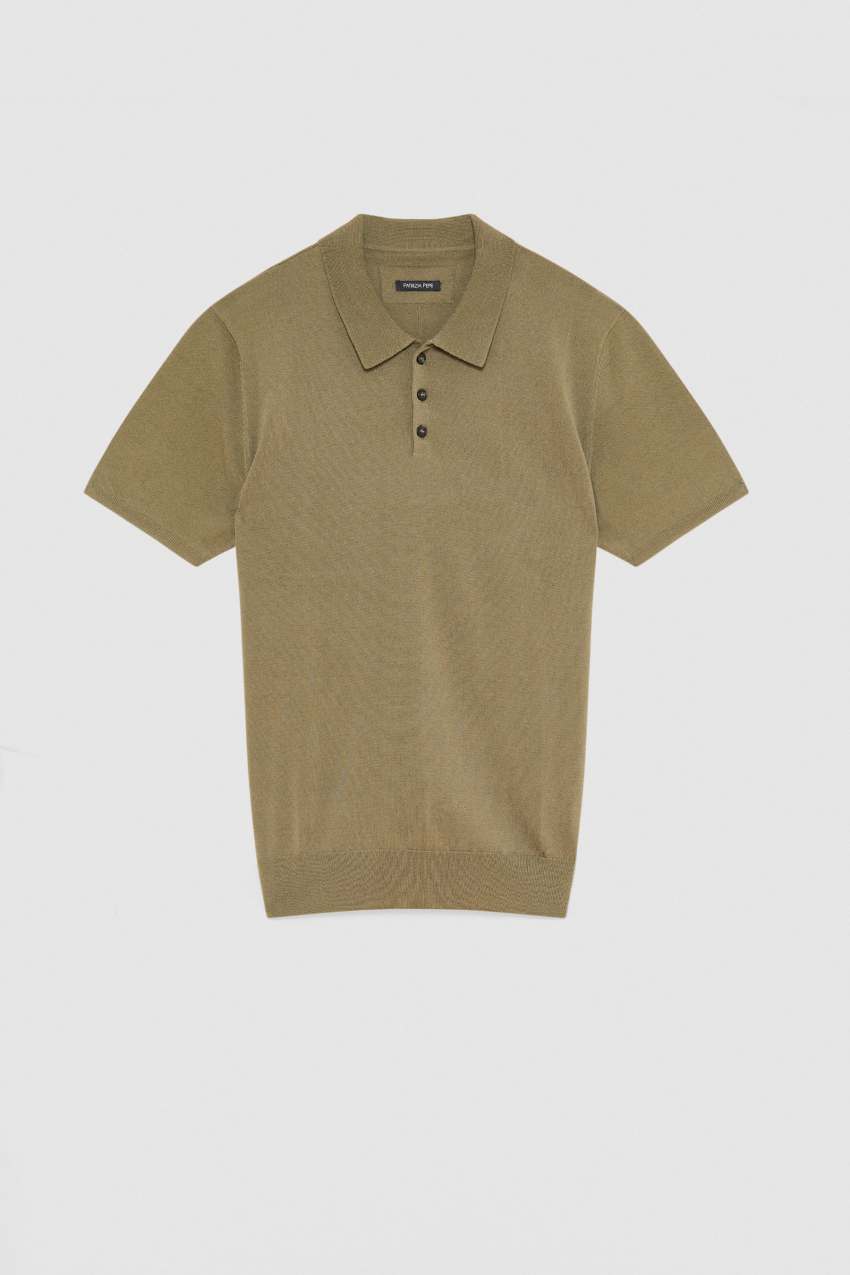 Patrizia Pepe Cotton Blend Polo Shirt Zielone | 2604RKZEW