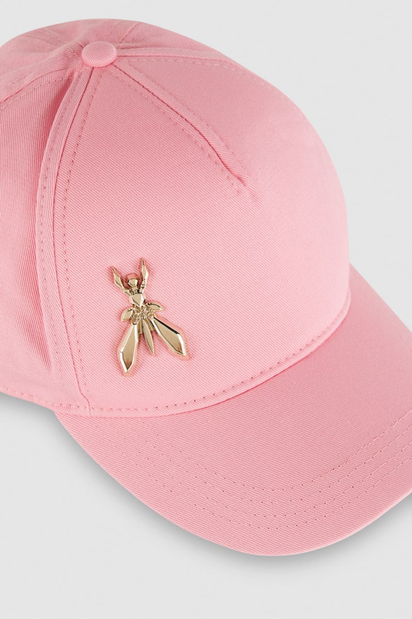 Patrizia Pepe Cotton Fly Baseball Cap Różowe | 6243ZRHXI