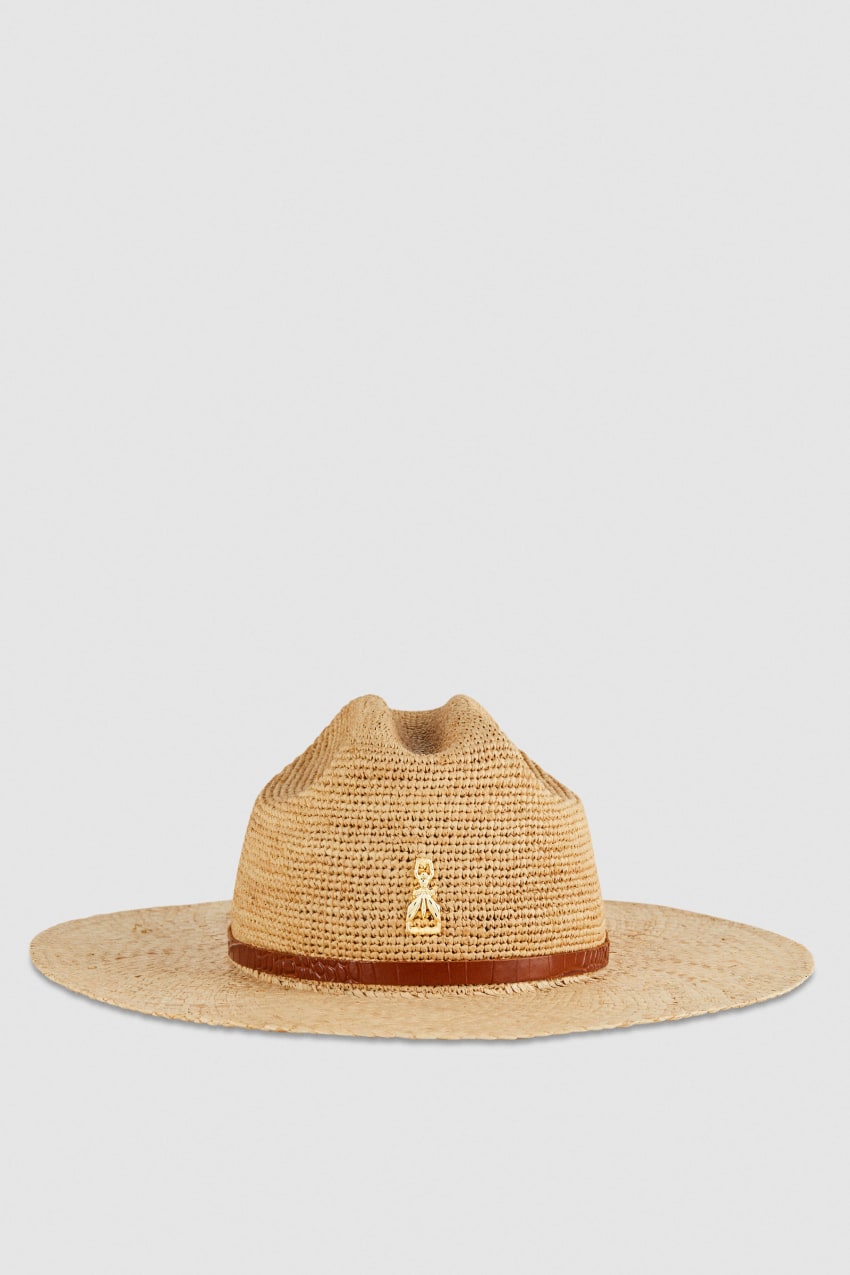 Patrizia Pepe Cowboy Hat With Leather Strap Białe | 4506ZKYFQ