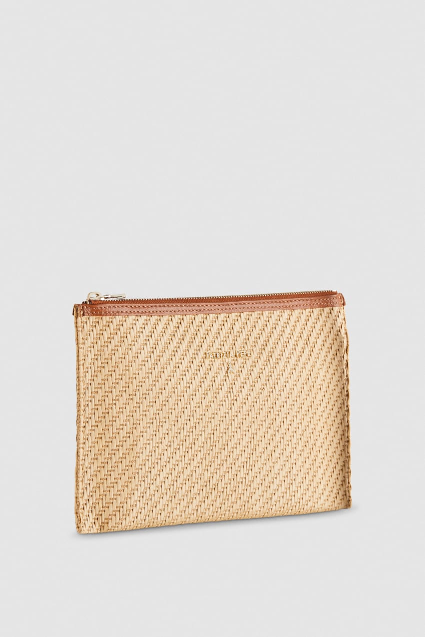 Patrizia Pepe Envelope Bag In Woven Fabric Brązowe | 5608SINMZ