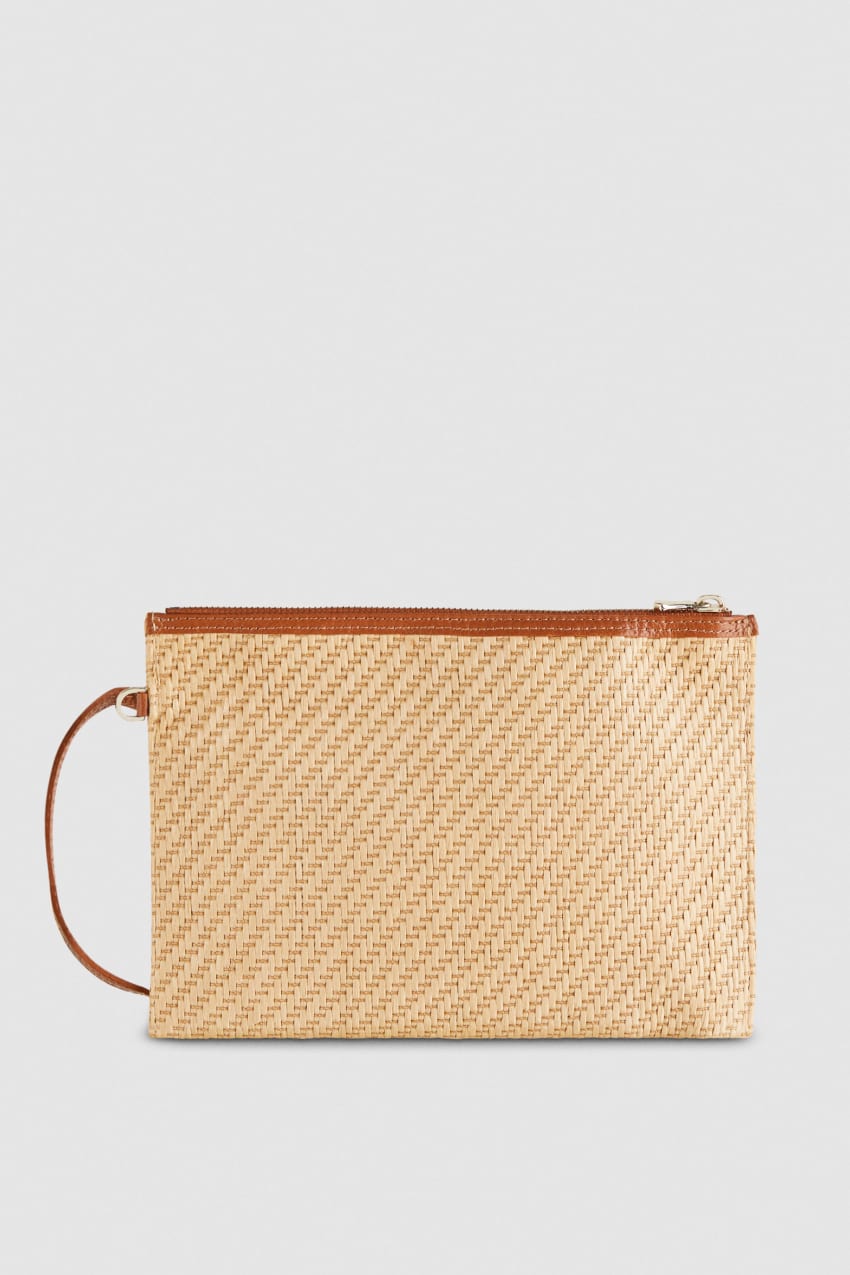 Patrizia Pepe Envelope Bag In Woven Fabric Brązowe | 5608SINMZ