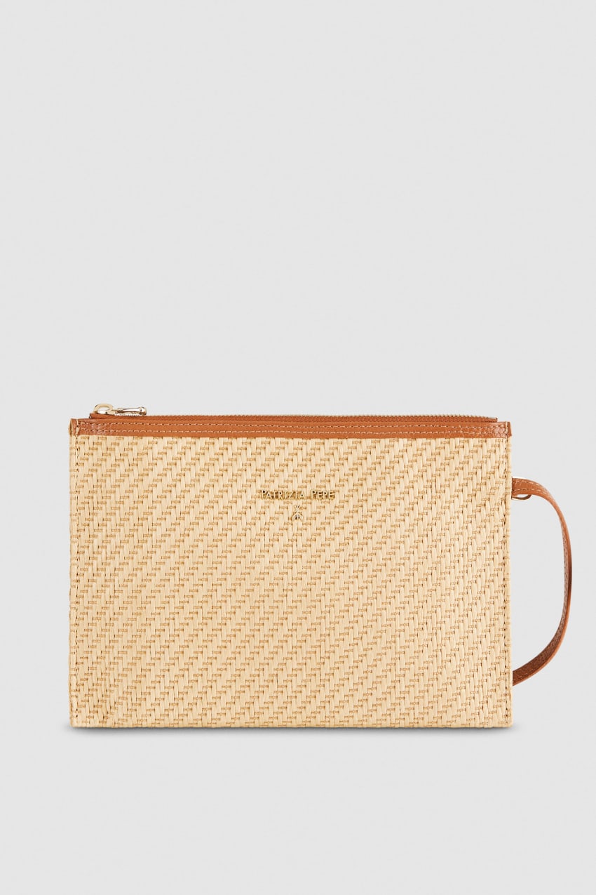 Patrizia Pepe Envelope Bag In Woven Fabric Brązowe | 5608SINMZ