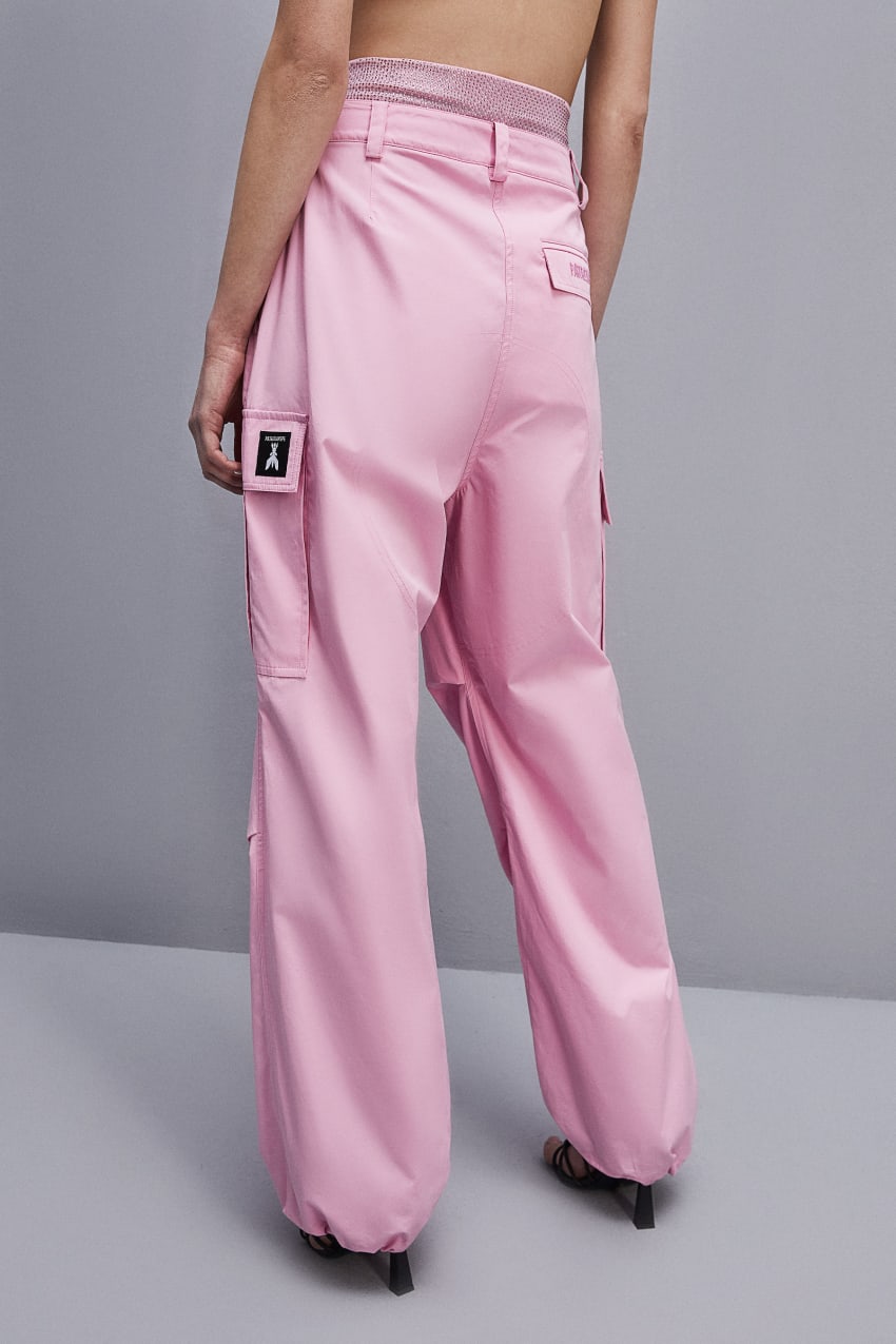 Patrizia Pepe Essential Cargo Pants Różowe | 5167FAICU