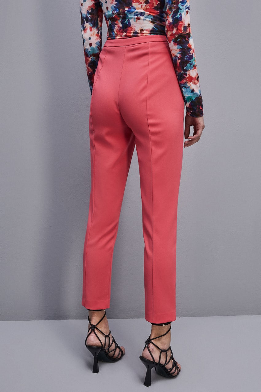 Patrizia Pepe Essential Cigarette Pants Różowe | 1470VAHKF