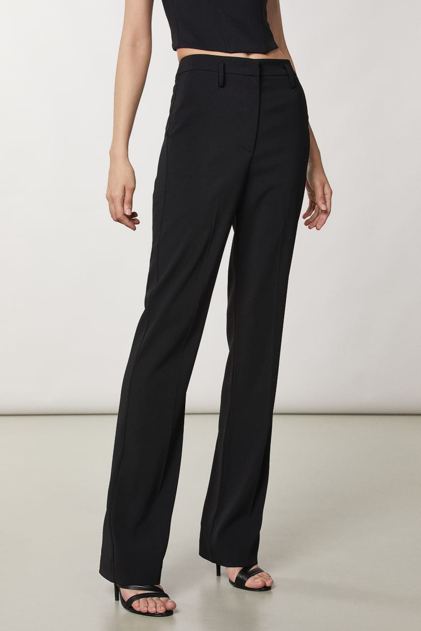 Patrizia Pepe Essential Crepe Pants Czarne | 2036EJVUQ