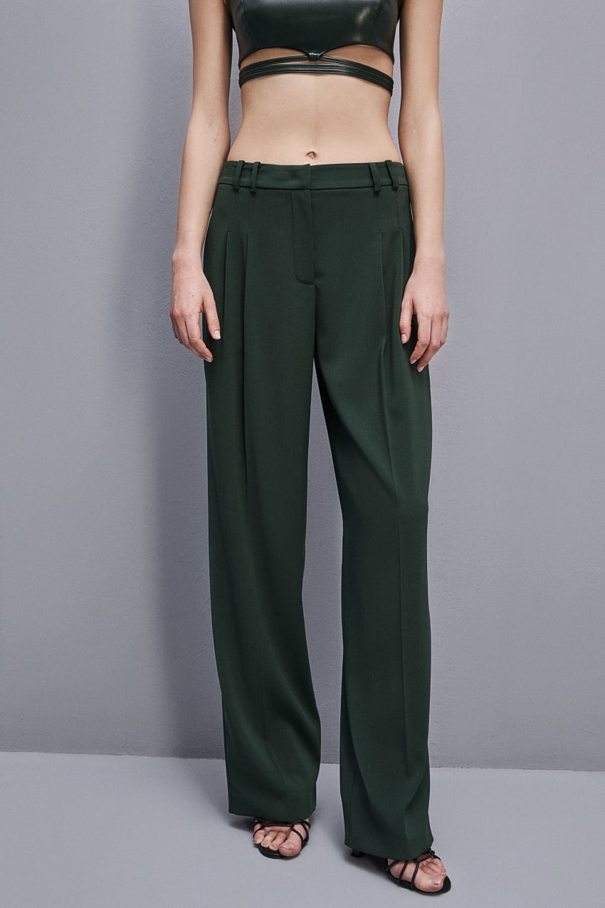 Patrizia Pepe Essential Crepe Pants Zielone | 6902OGYCR