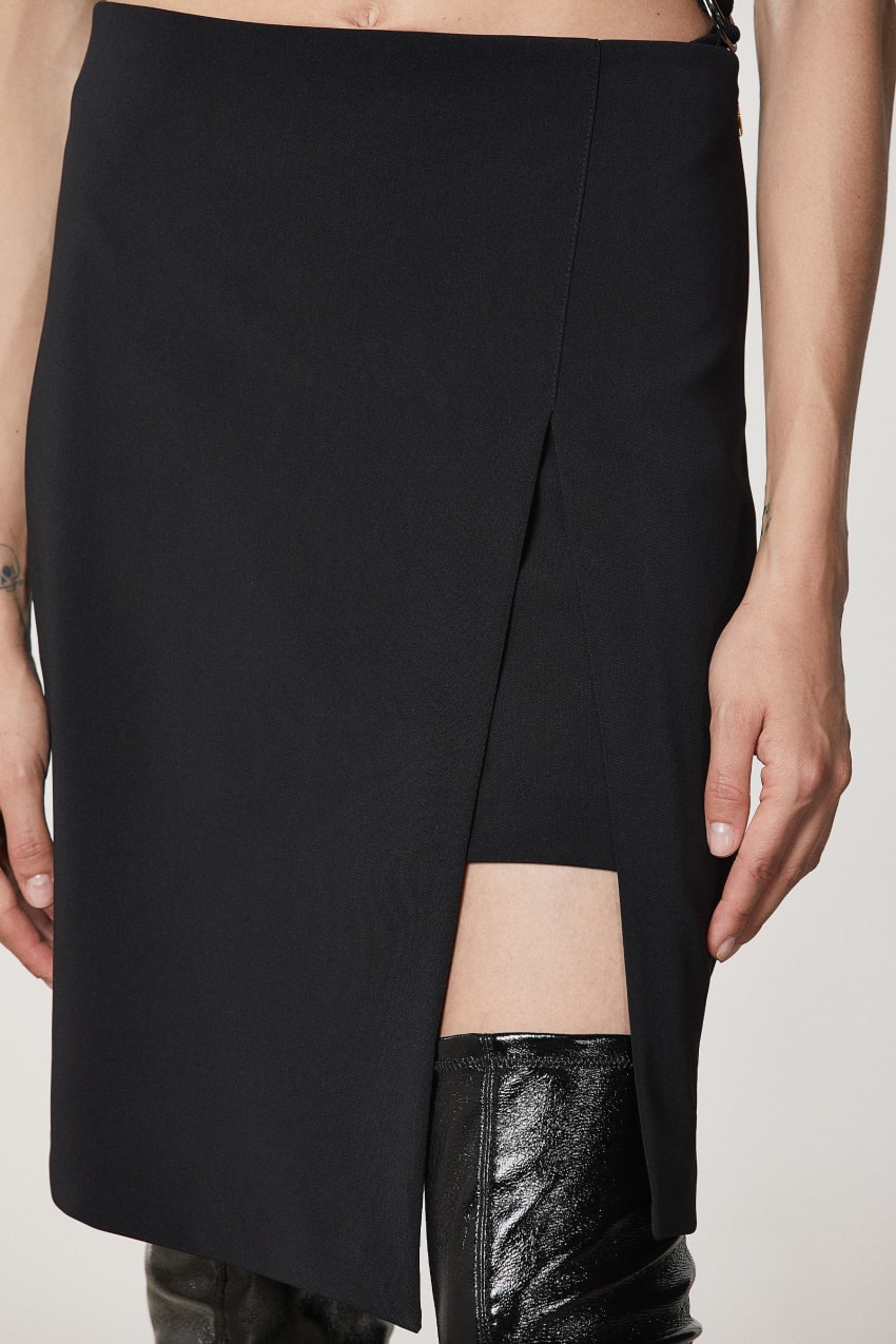 Patrizia Pepe Essential Crepe Pencil Skirt Czarne | 9458VZUPD