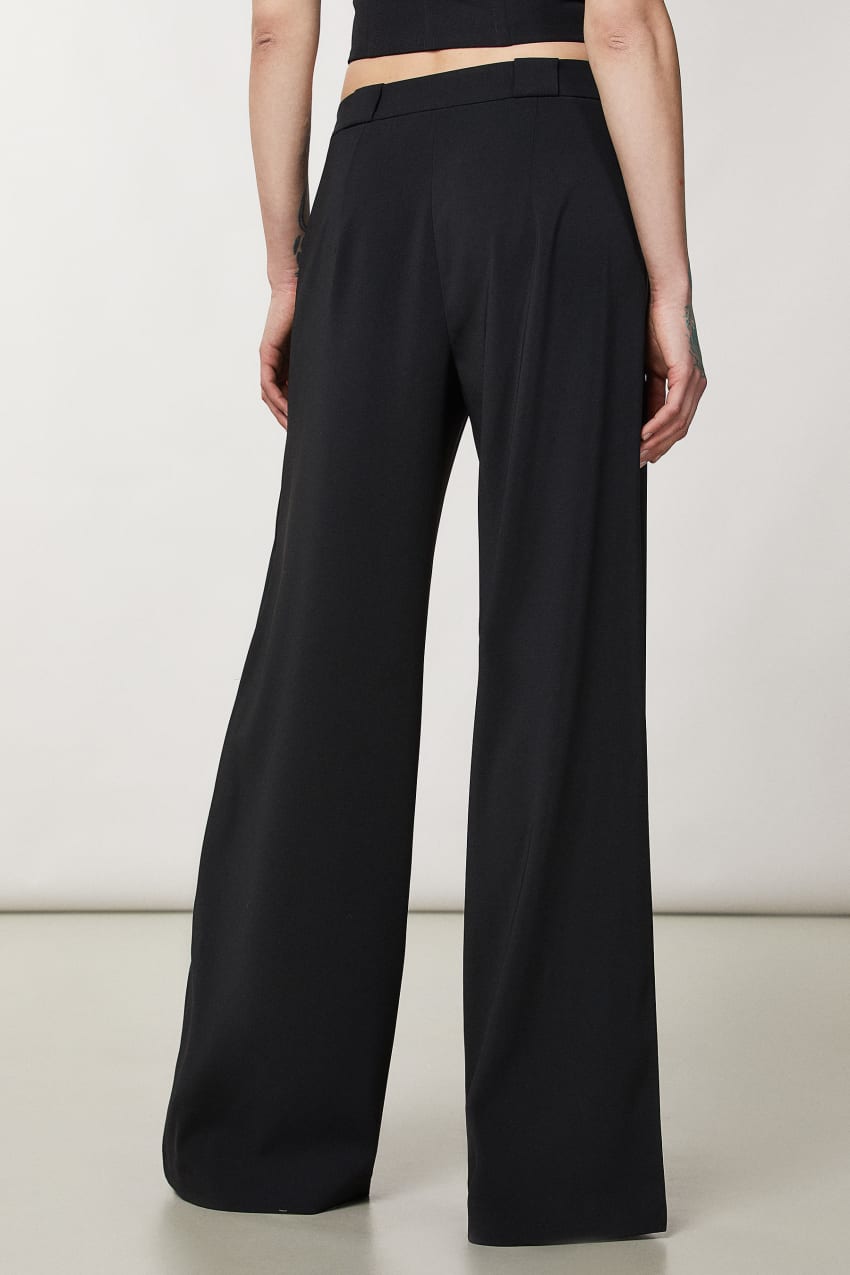 Patrizia Pepe Essential Palazzo Pants Czarne | 8310YOITC