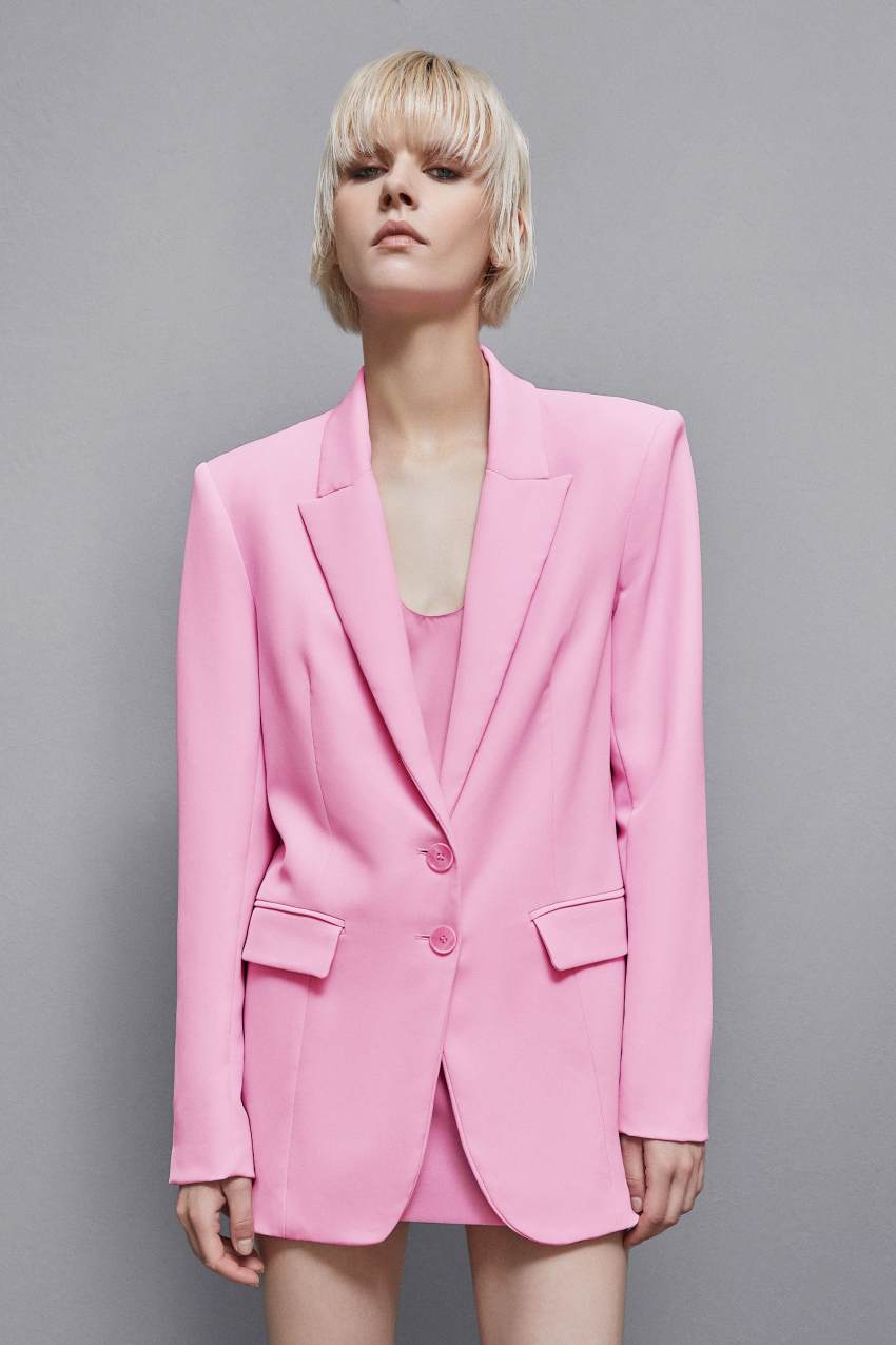 Patrizia Pepe Essential Two-button Blazer Różowe | 4150GFRXZ