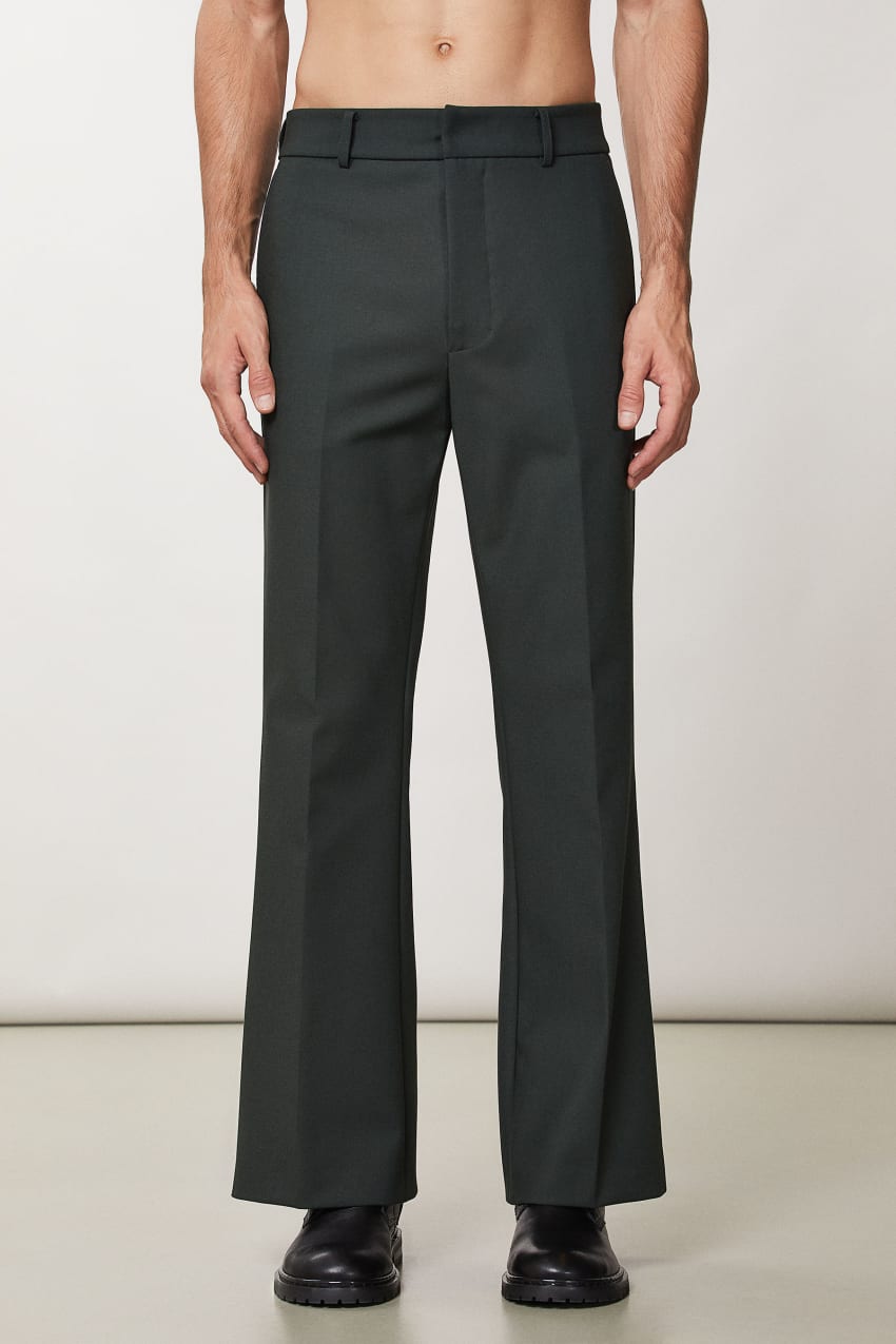 Patrizia Pepe Flare Pants In Technical Fabric Zielone | 5840JVLNG