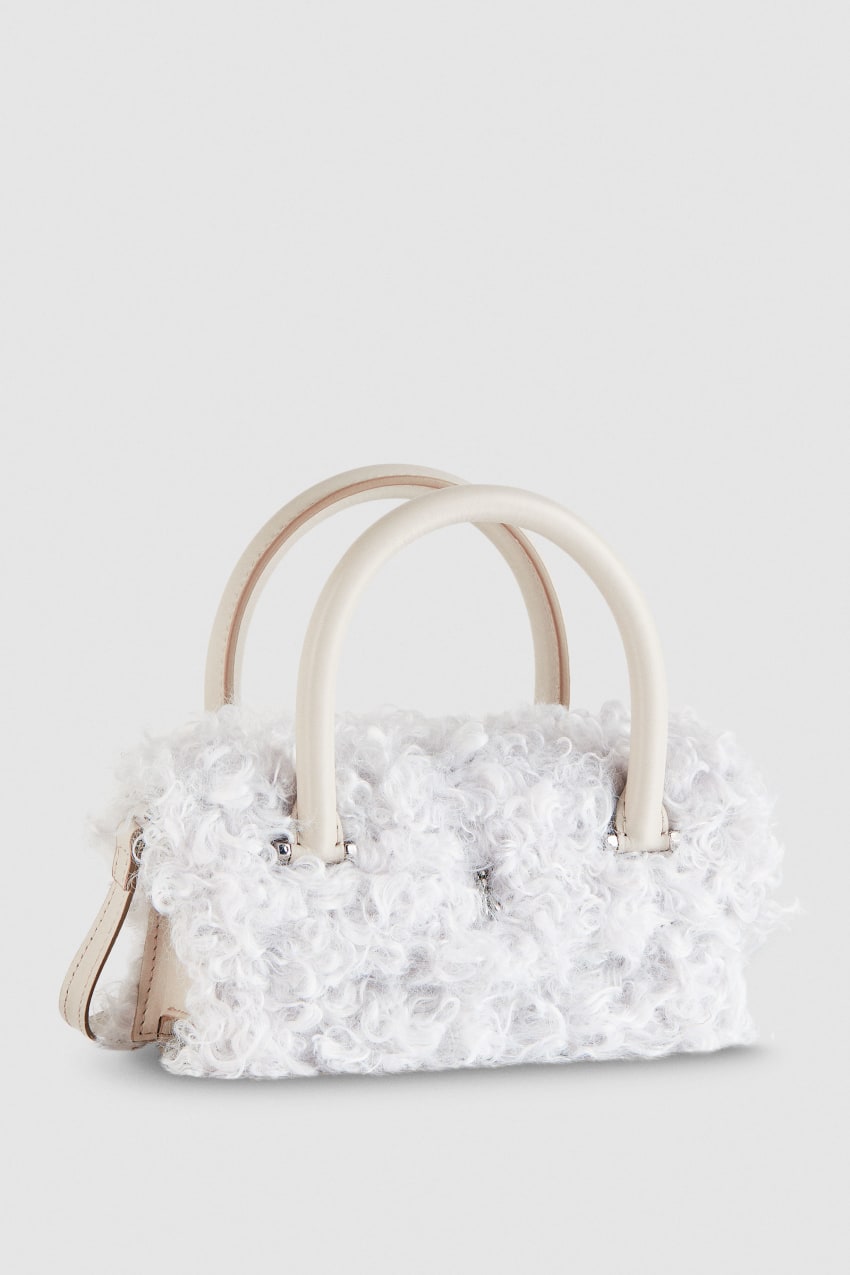 Patrizia Pepe Fly Bamby Fluffy Bag Białe | 8063CHAVN