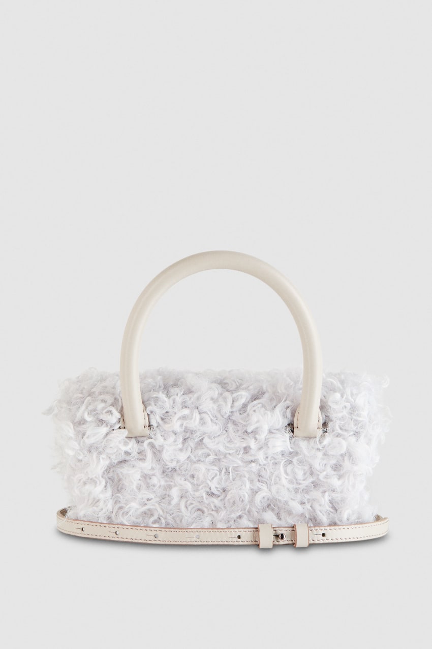 Patrizia Pepe Fly Bamby Fluffy Bag Białe | 8063CHAVN