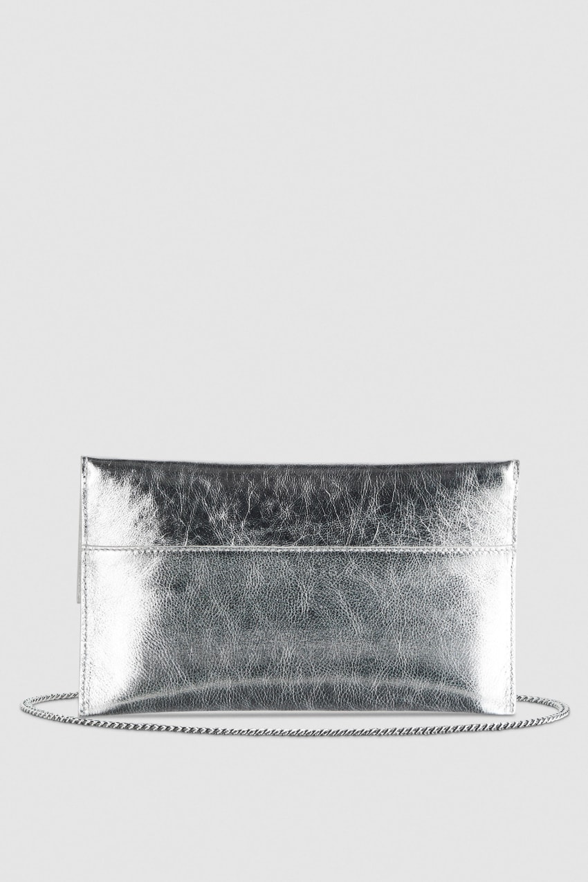 Patrizia Pepe Fly Ceremony Clutch Srebrne | 8713TEIKS