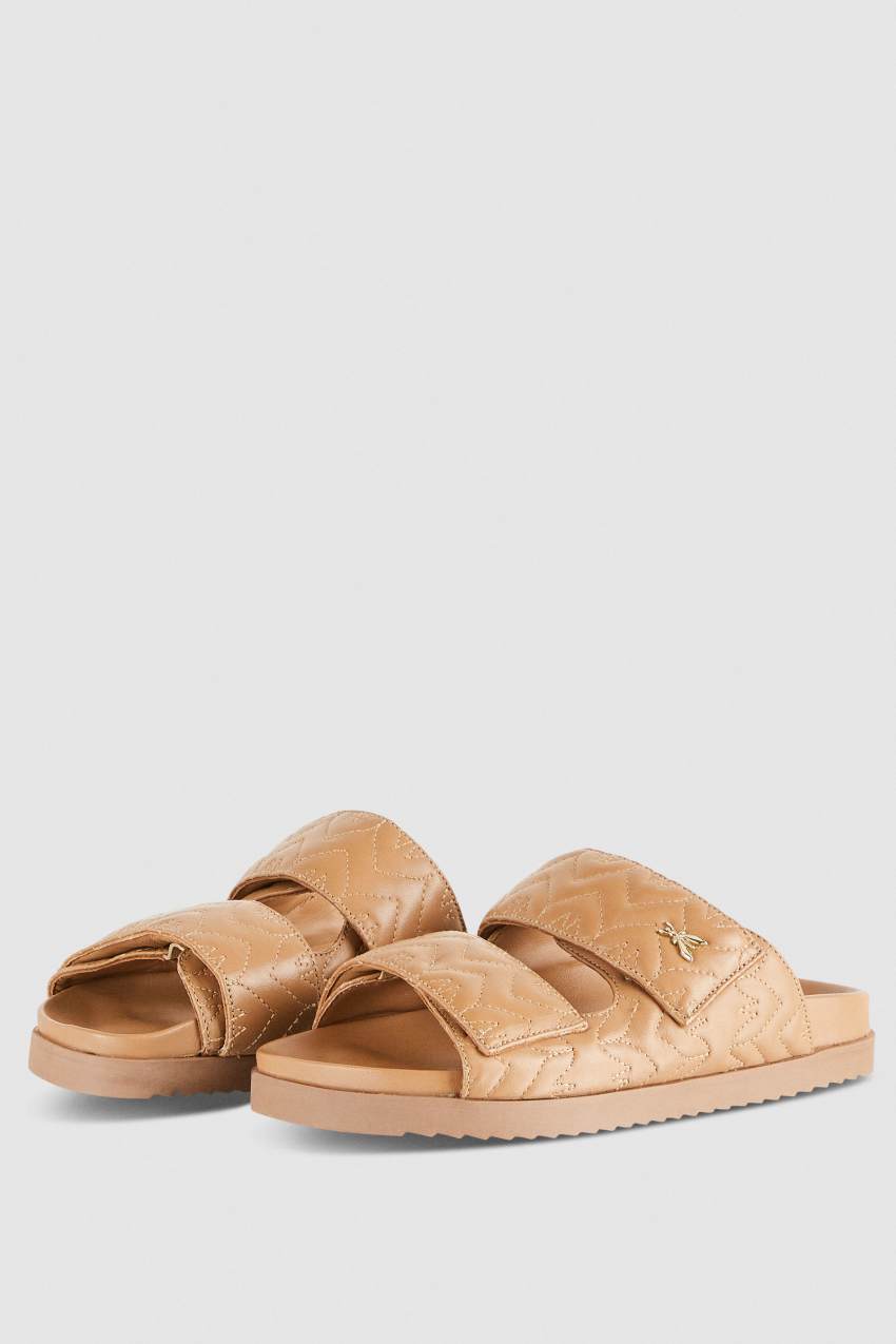 Patrizia Pepe Fly Slippers Monogram Beżowe | 8172XEIQU