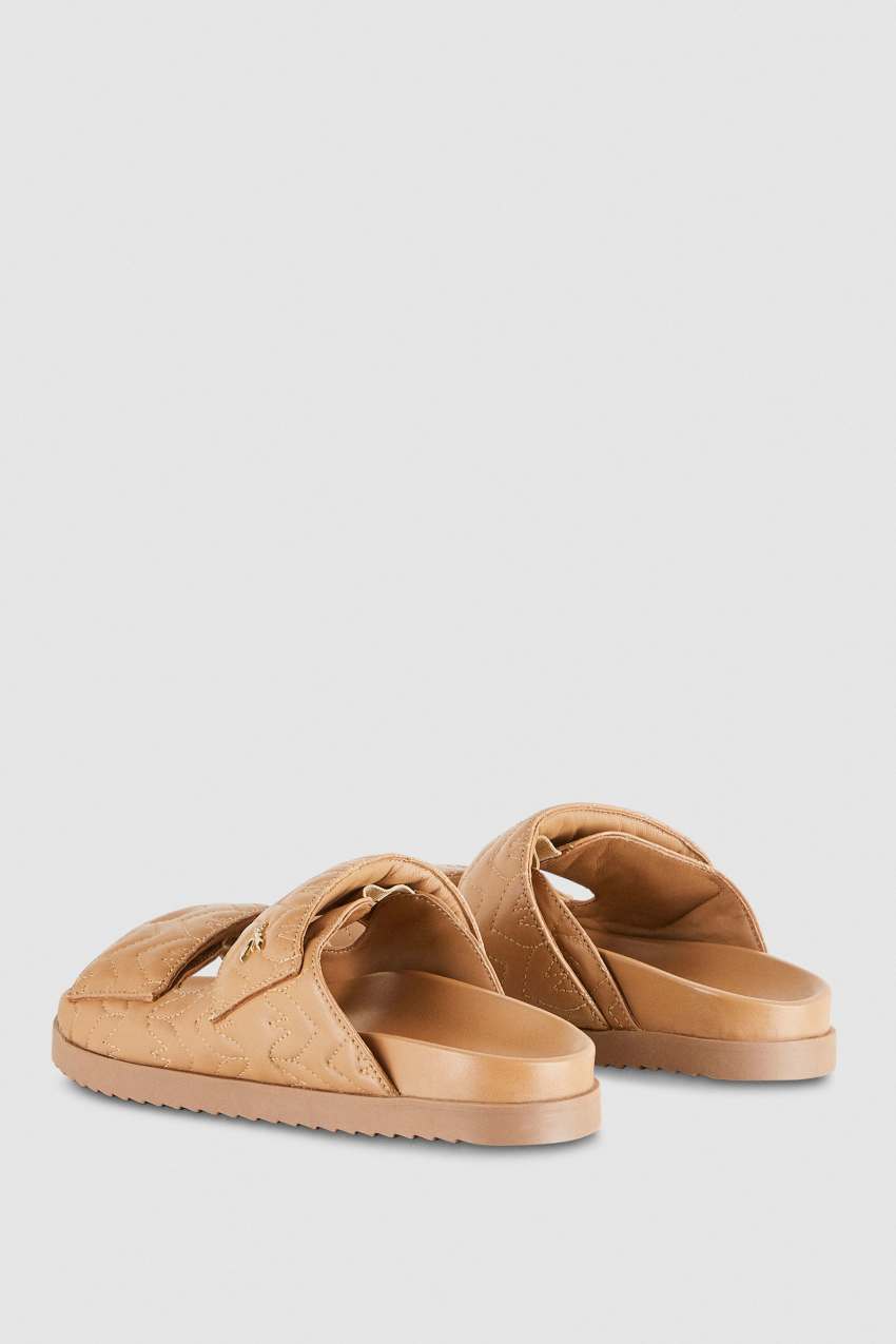 Patrizia Pepe Fly Slippers Monogram Beżowe | 8172XEIQU