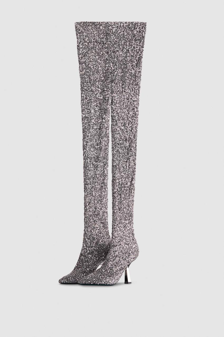 Patrizia Pepe Heeled Sequined Boots S274 | 3056PJRKE