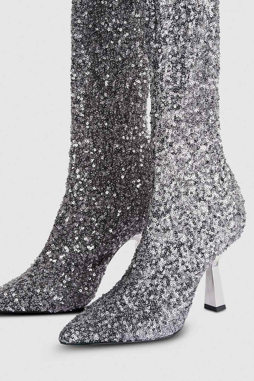 Patrizia Pepe Heeled Sequined Boots S274 | 3056PJRKE