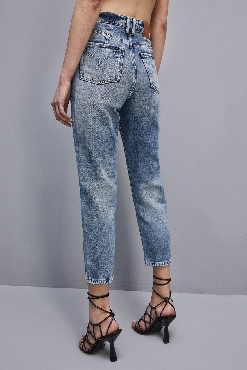 Patrizia Pepe High Waist Denim Pants Głęboka Niebieskie | 6150QIYTE