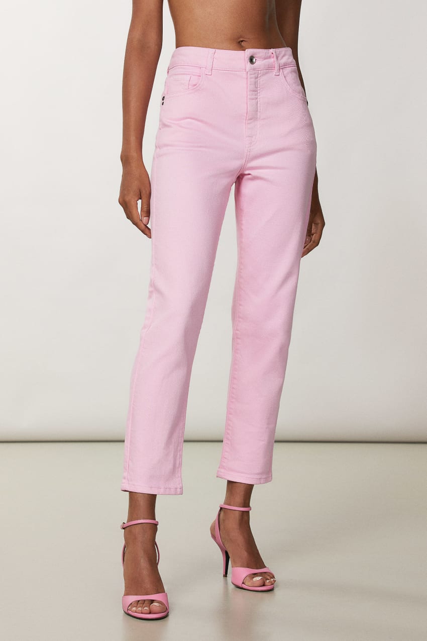 Patrizia Pepe High-waisted Cigarette Pants Różowe | 3586OCAFQ