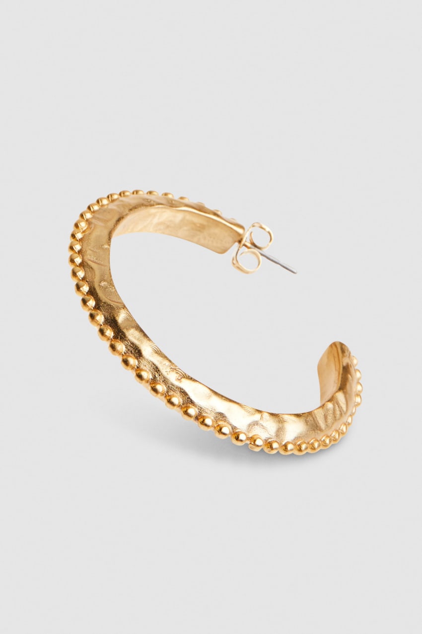 Patrizia Pepe Hoop Earrings Złote | 7569VIUPZ