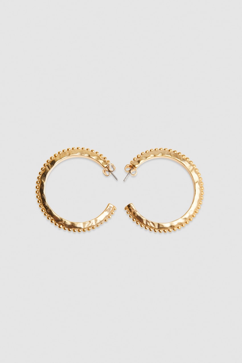 Patrizia Pepe Hoop Earrings Złote | 7569VIUPZ