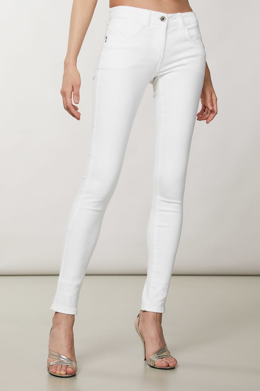 Patrizia Pepe Jeggings Białe | 3549IDNEG