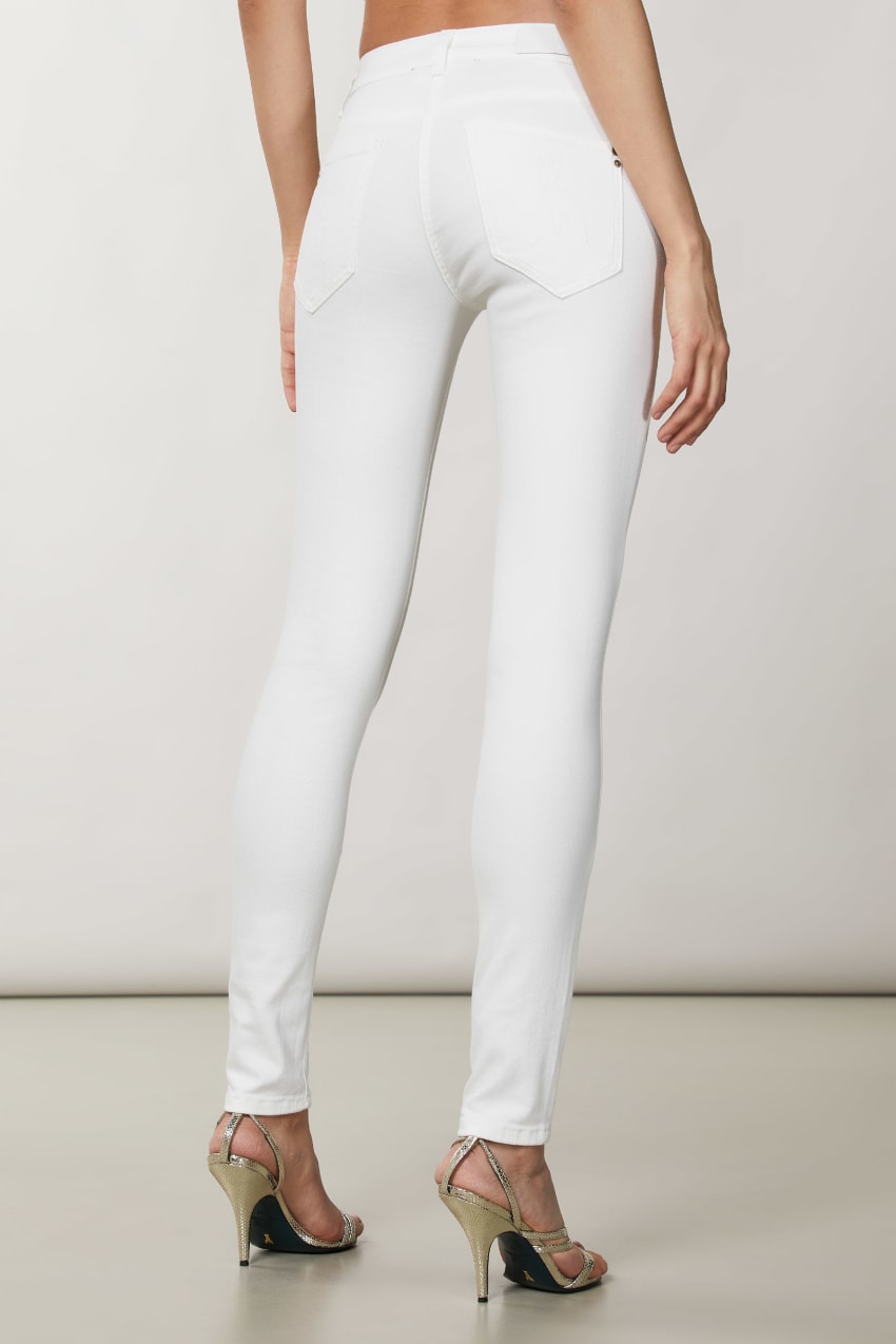 Patrizia Pepe Jeggings Białe | 3549IDNEG