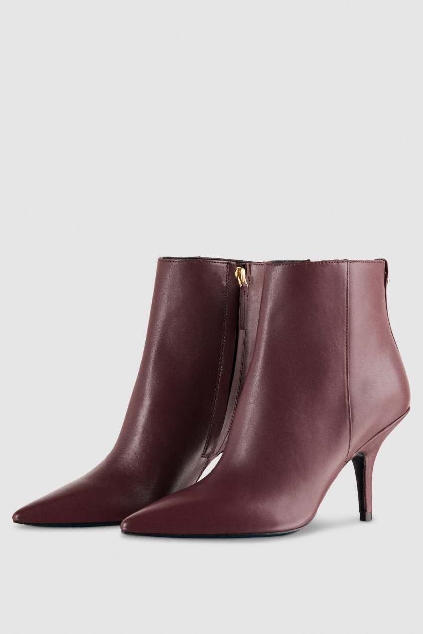 Patrizia Pepe Leather Ankle Boots Fioletowe | 2156RTJFV