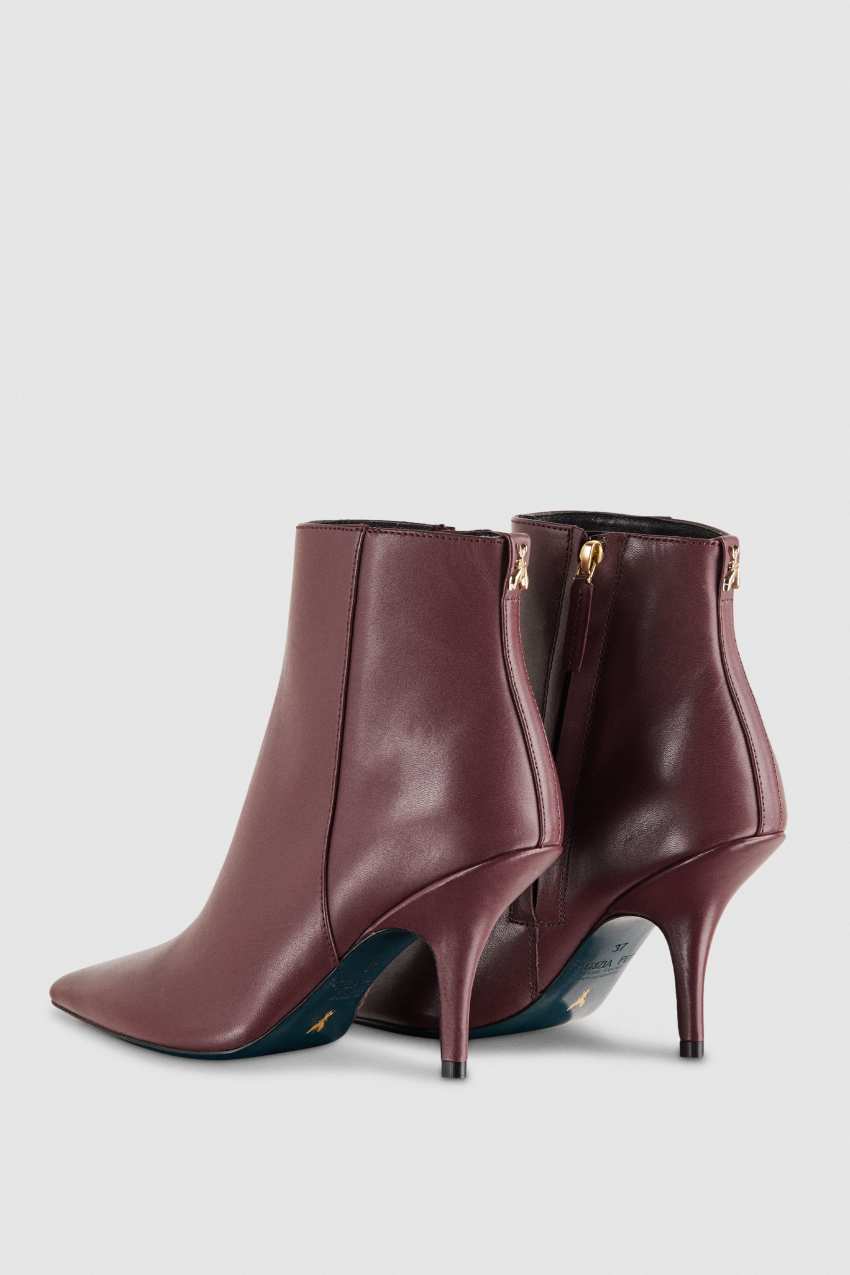 Patrizia Pepe Leather Ankle Boots Fioletowe | 2156RTJFV