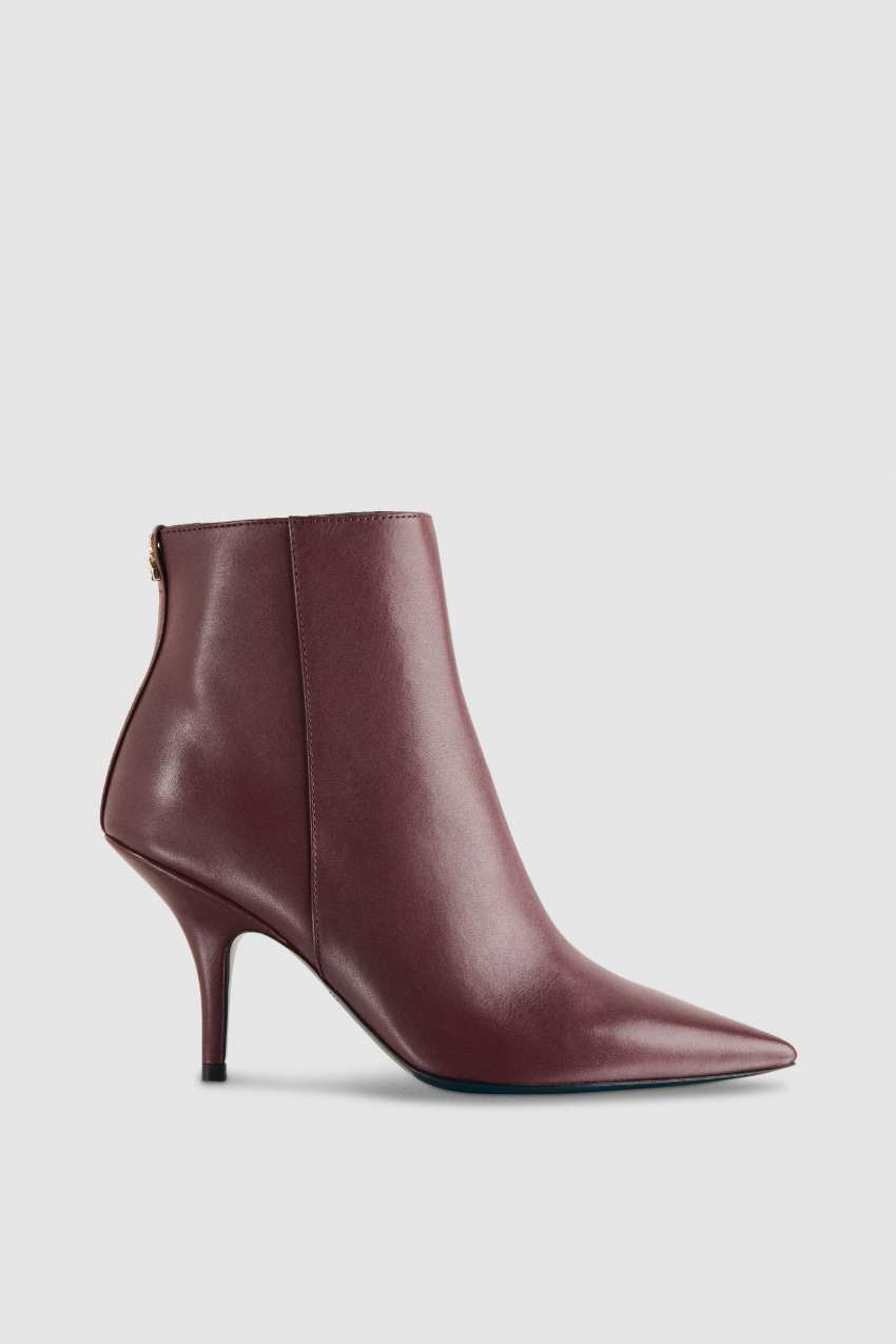 Patrizia Pepe Leather Ankle Boots Fioletowe | 2156RTJFV