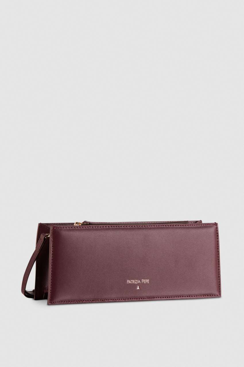 Patrizia Pepe Leather Shoulder Pocket Bag Fioletowe | 9452HBJXZ