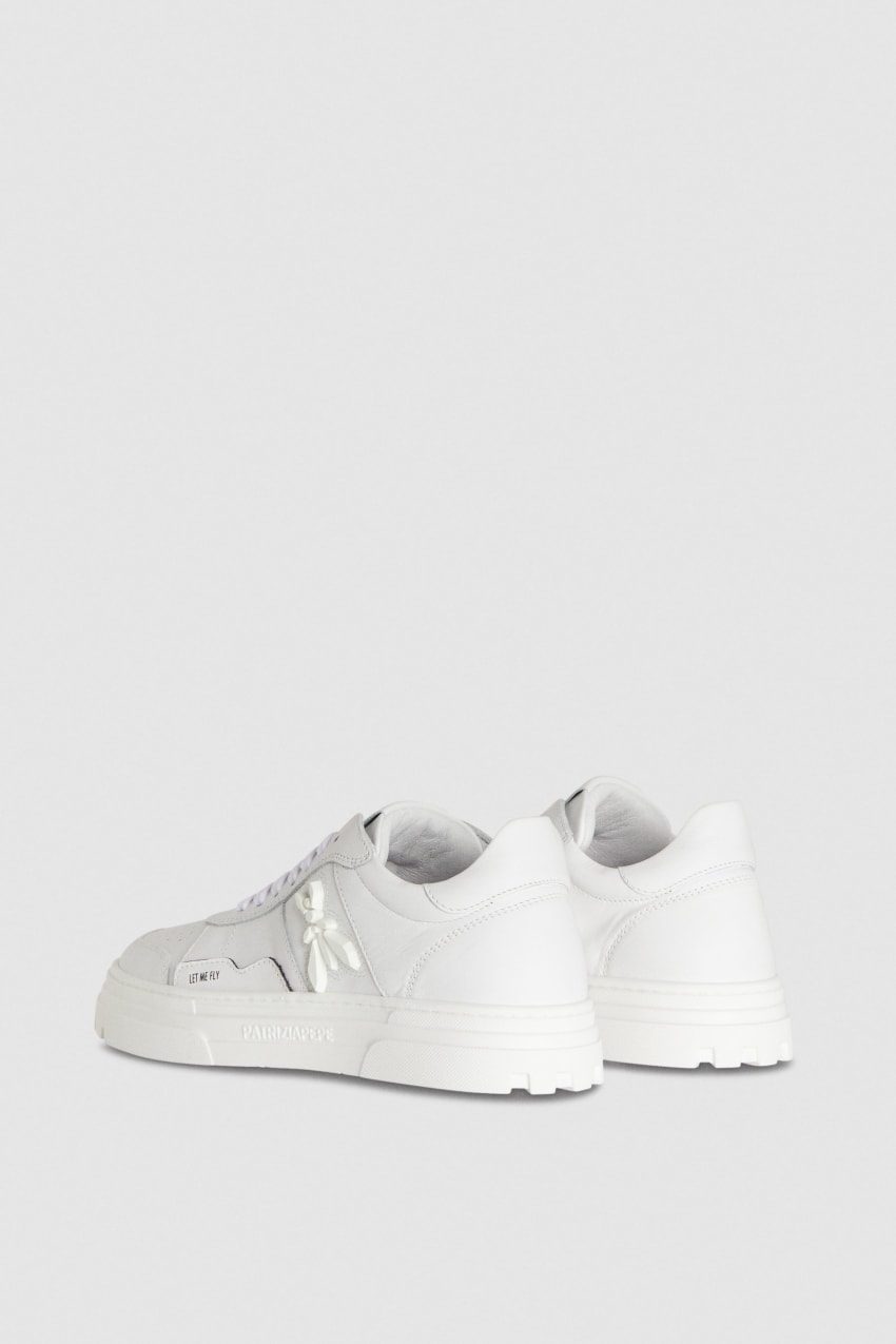 Patrizia Pepe Leather Sneakers Beżowe | 6013OYCSM