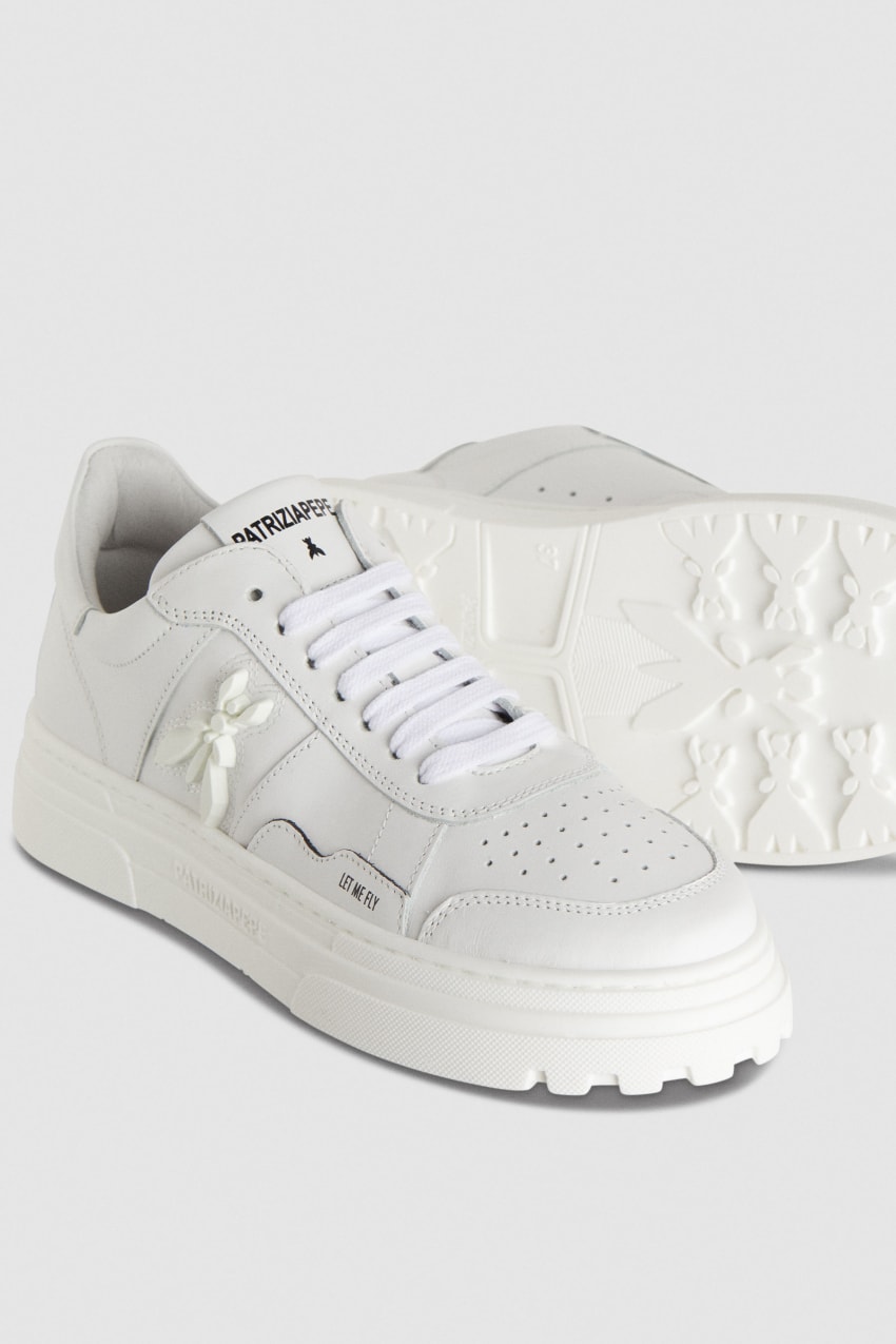 Patrizia Pepe Leather Sneakers Beżowe | 6013OYCSM