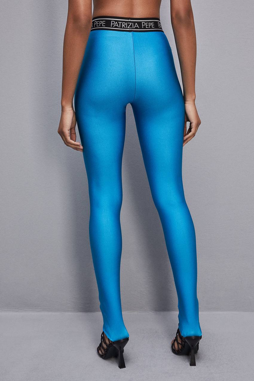 Patrizia Pepe Leggings In Technical Stretch Jersey Głęboka Niebieskie | 1652HNEUV