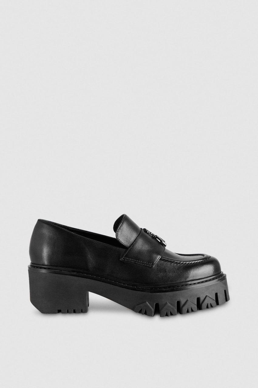 Patrizia Pepe Loafers Czarne | 0937LKTBY