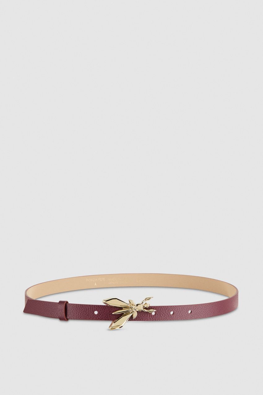 Patrizia Pepe Low-waisted Leather Belt Fioletowe | 8647RIQJM