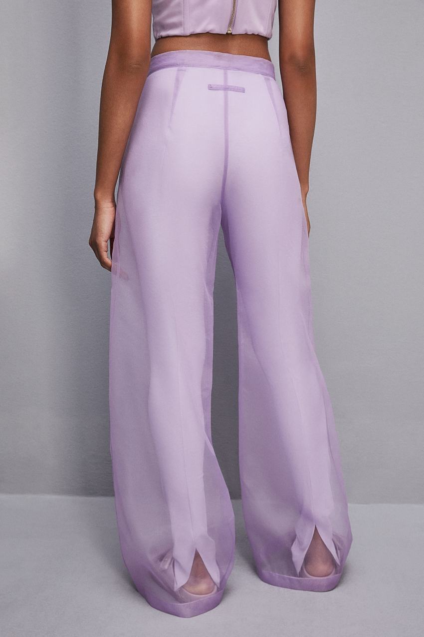 Patrizia Pepe Low-waisted Palazzo Fit Pants In Jersey Fioletowe | 8304JCPAU