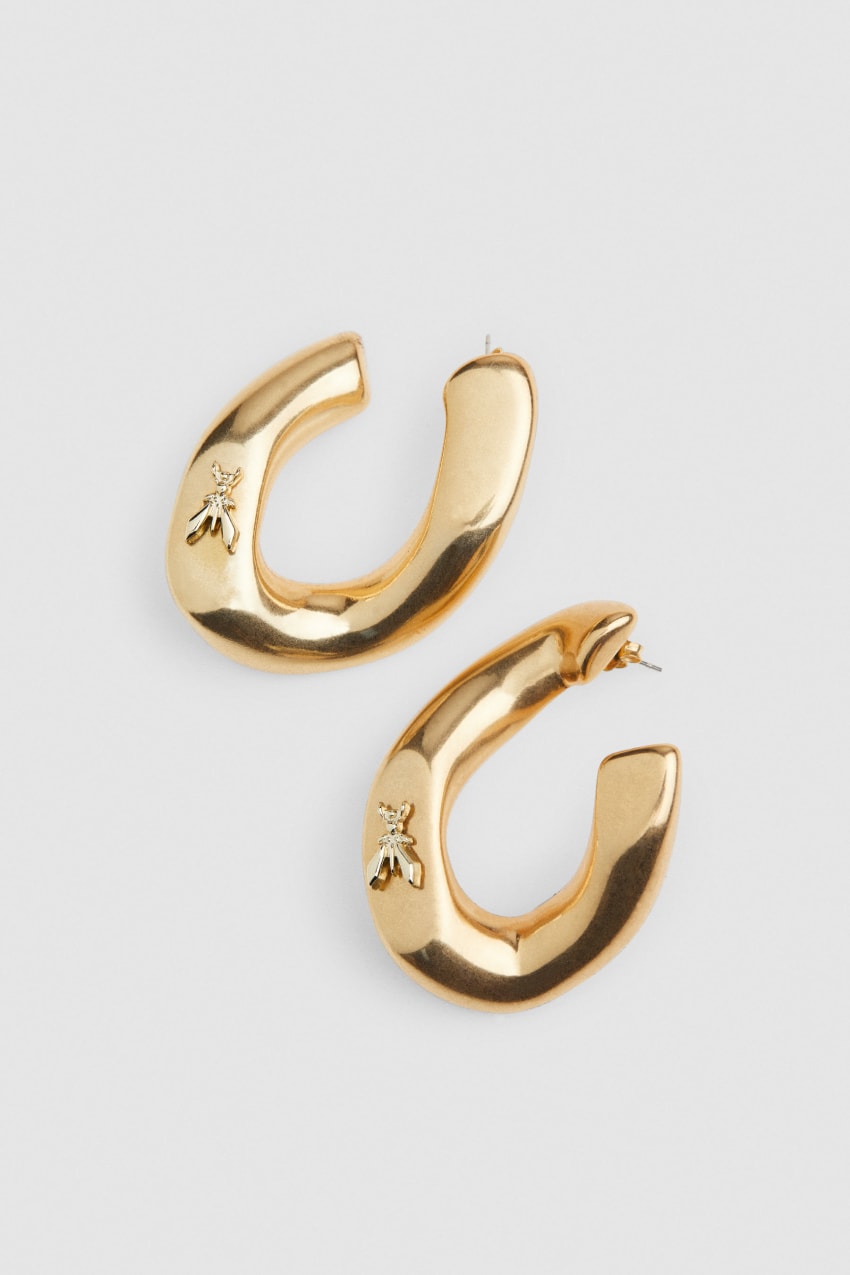 Patrizia Pepe Metal Earrings Złote | 8375WVAGR