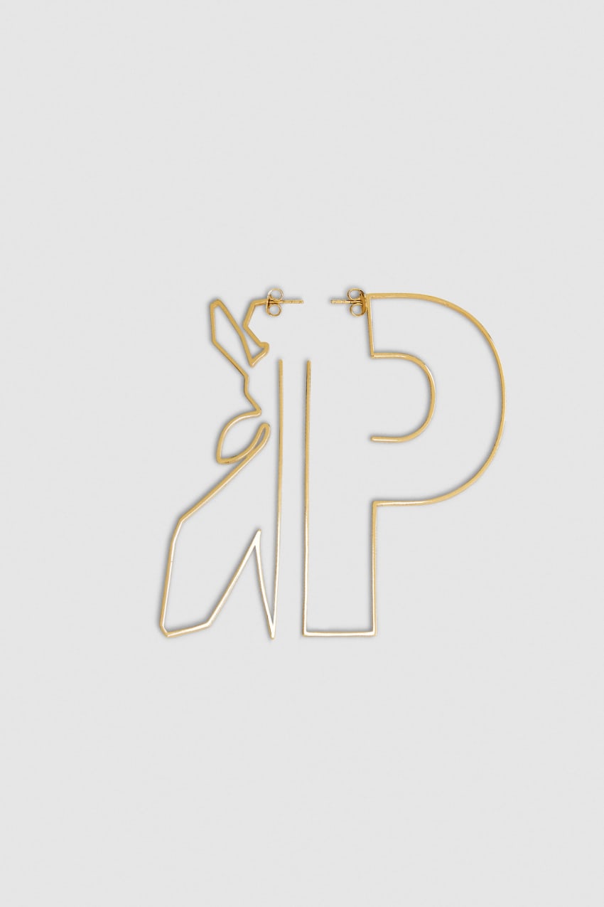 Patrizia Pepe Metal Maxy Fly Brass Earrings Złote | 9324DQIUS