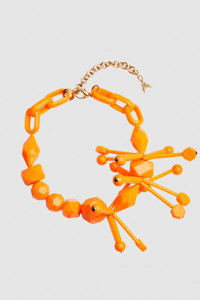 Patrizia Pepe Necklace With Techno Pop Fly Appliqué Pomarańczowe | 5973ZTLJB